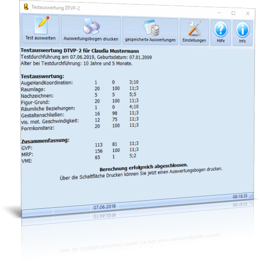 Testauswertung DTVP-2, DTVP-2, DTVP-A Testauswertung DTVP-2, DTVP-2, DTVP-A
