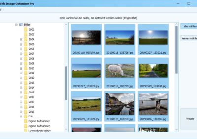 Web Image Optimizer - Bildauswahl