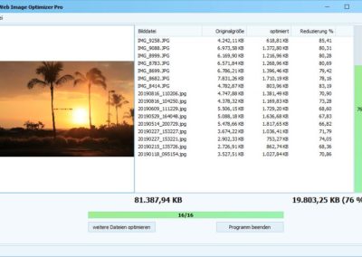 Web Image Optimizer - Optimierung