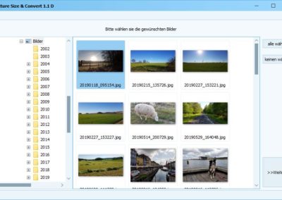 Picture Size & Convert Auswahl