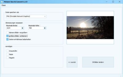 Software News, Blog 8 Update: Bildgröße ändern mit Picture Size und Convert